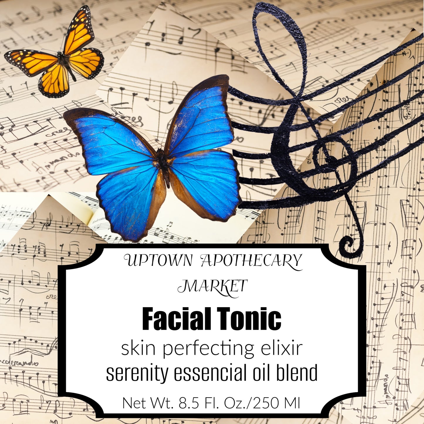 Facial Tonic Skin Perfecting Elixir Serenity Essential Oil Blend 8.5 fl. oz.