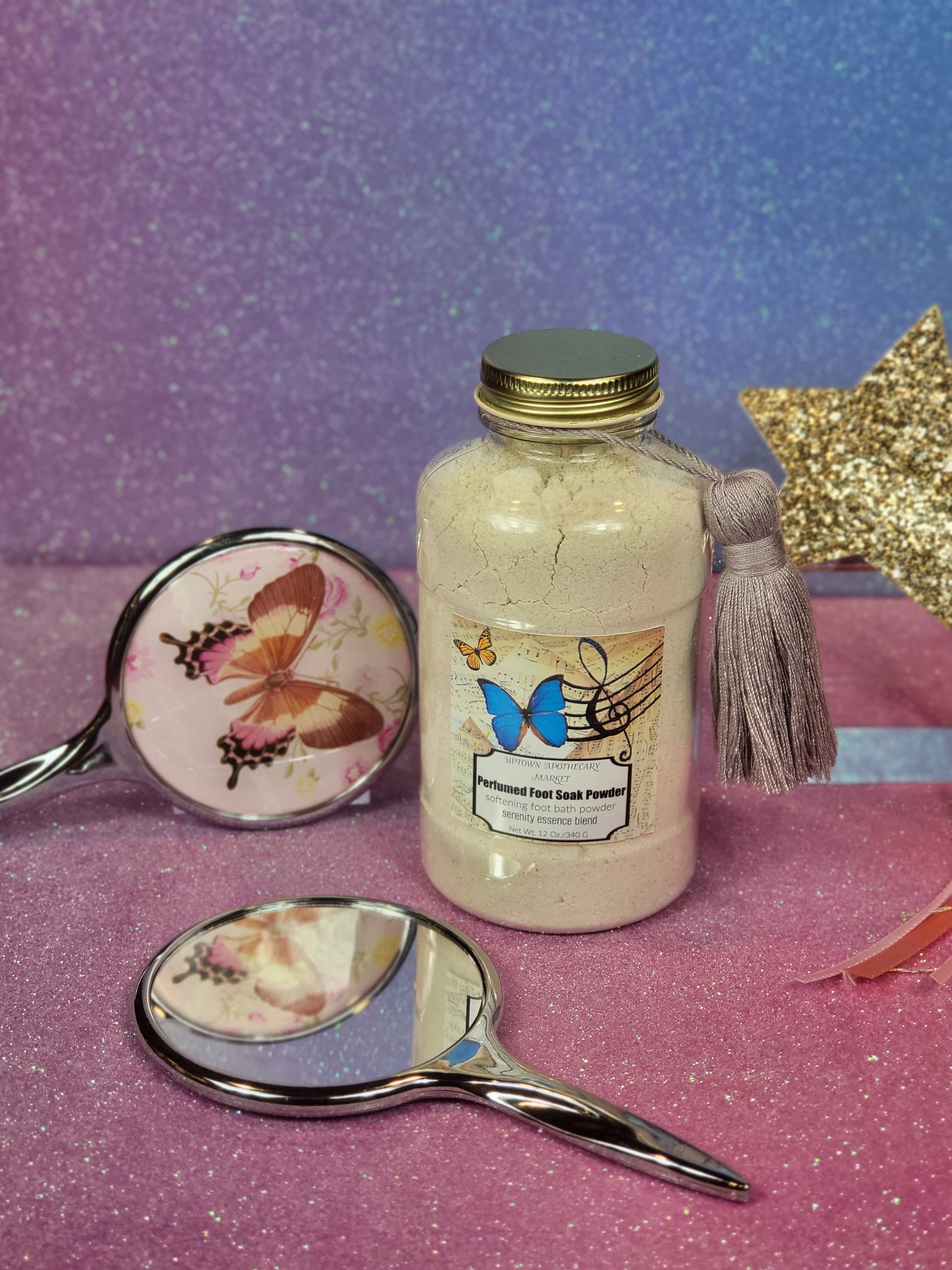 Perfumed Foot Soak Powder Softening Foot Bath Powder Serenity Essential Oil Blend 12 oz.