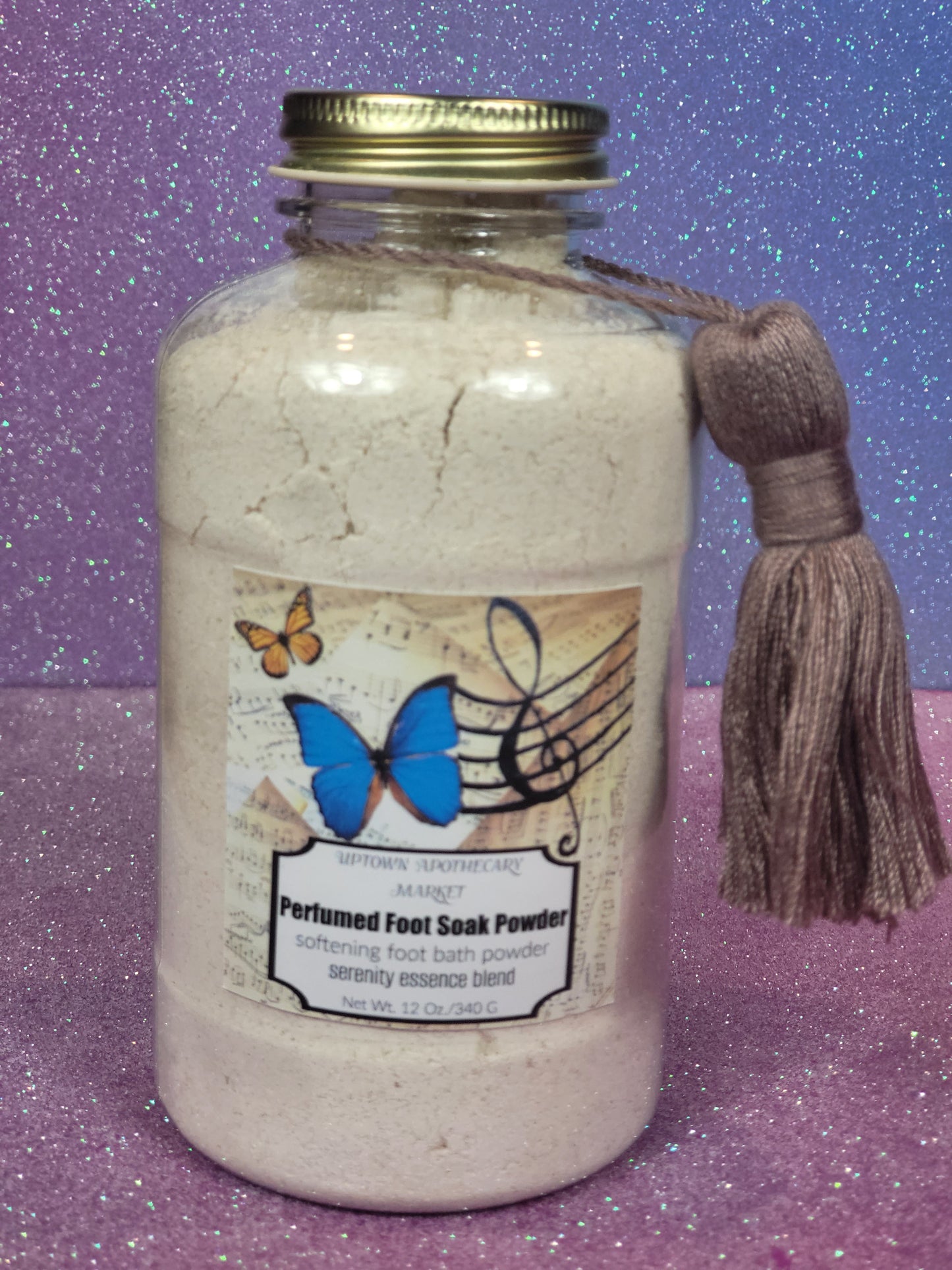 Perfumed Foot Soak Powder Softening Foot Bath Powder Serenity Essential Oil Blend 12 oz.