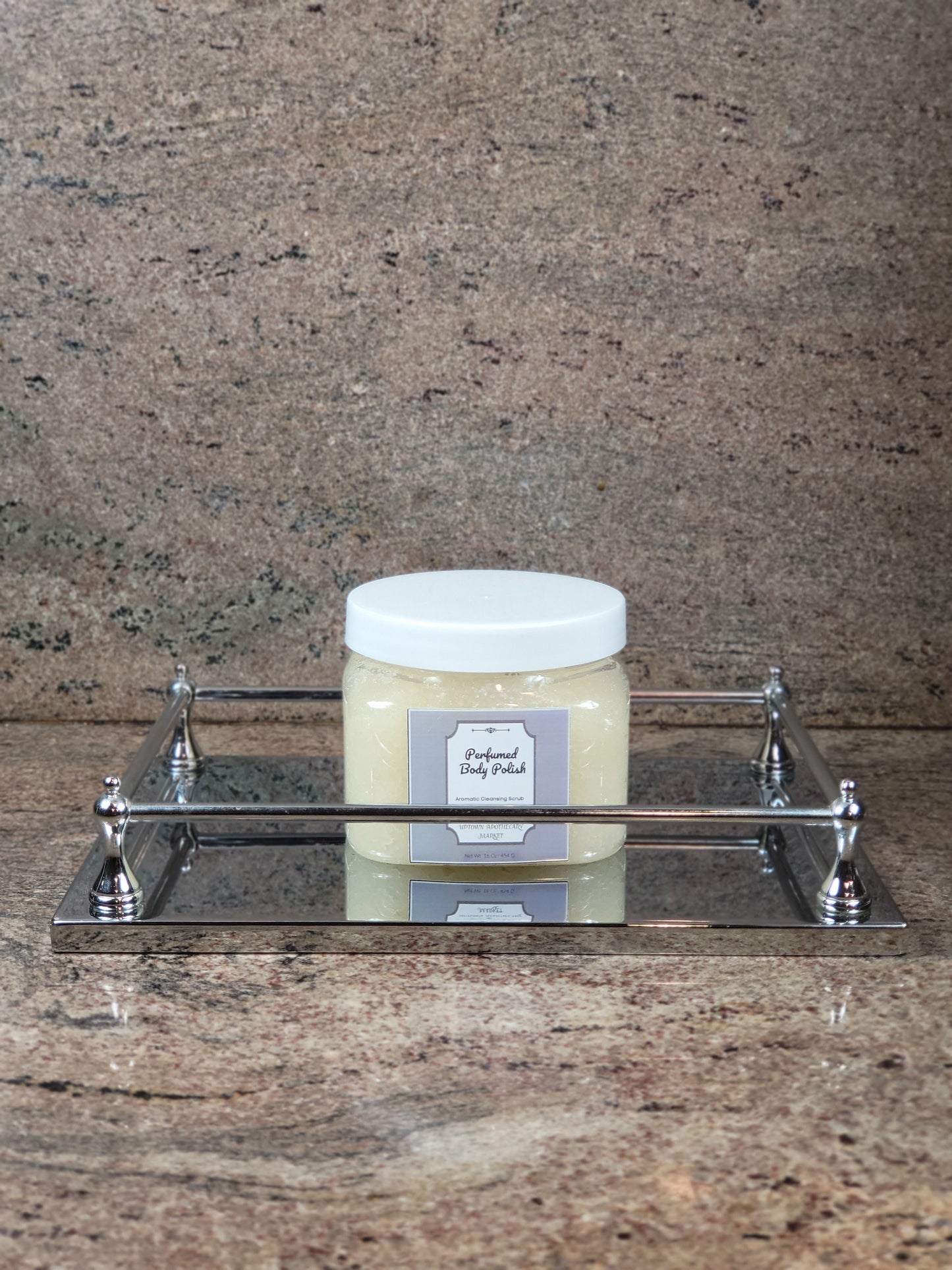 Perfumed Body Polish Aromatic Cleansing Scrub Cashmere Suede Essential Oil Blend 16 oz
