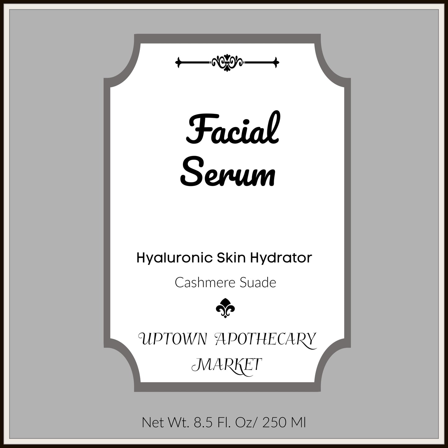 Facial Serum Hyaluronic Skin Hydrator Cashmere Suede Essential Oil Blend 8.5 fl. oz.