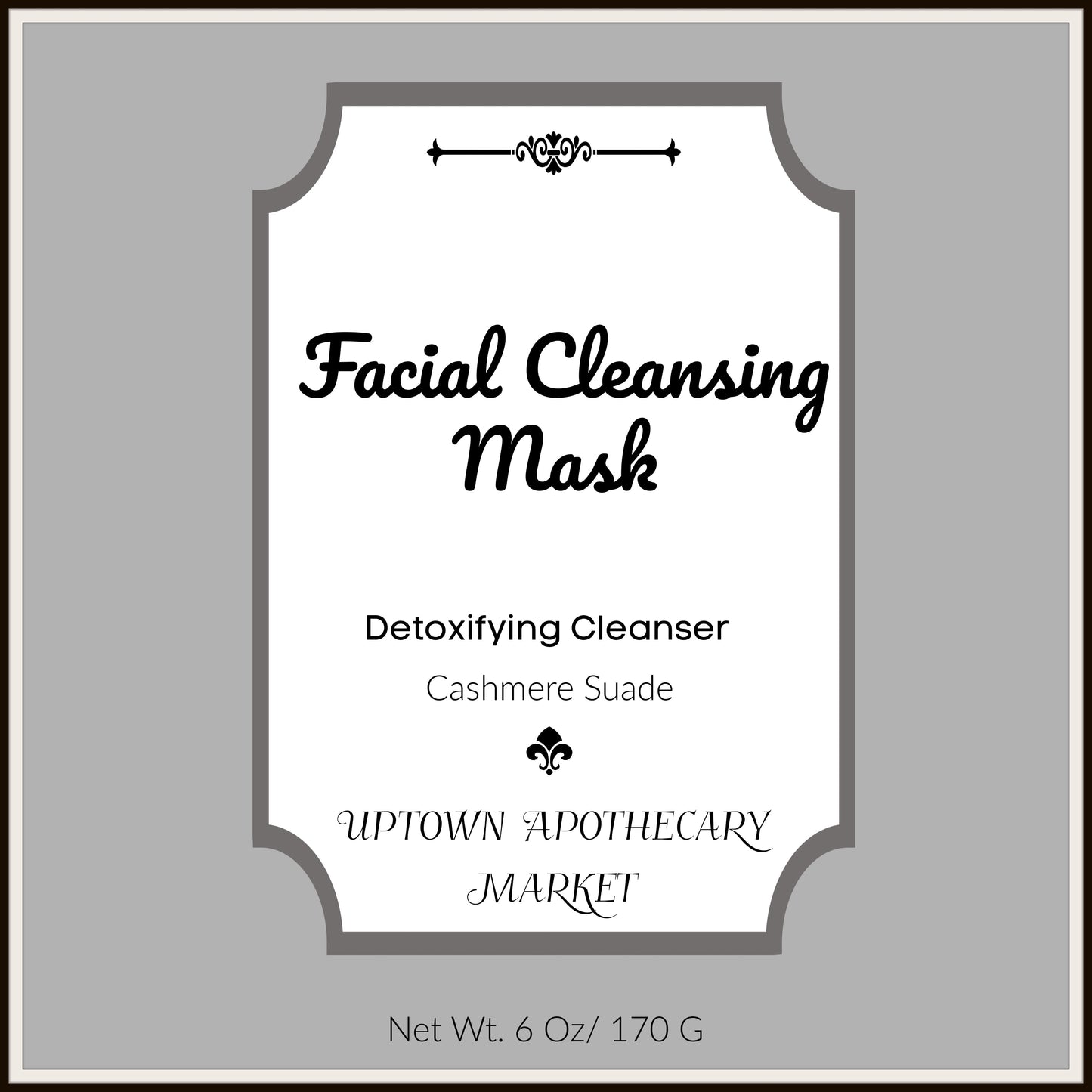 Facial Cleansing Mask Detoxifying Cleanser Cashmere Suede Essential Oil Blend 6 oz.