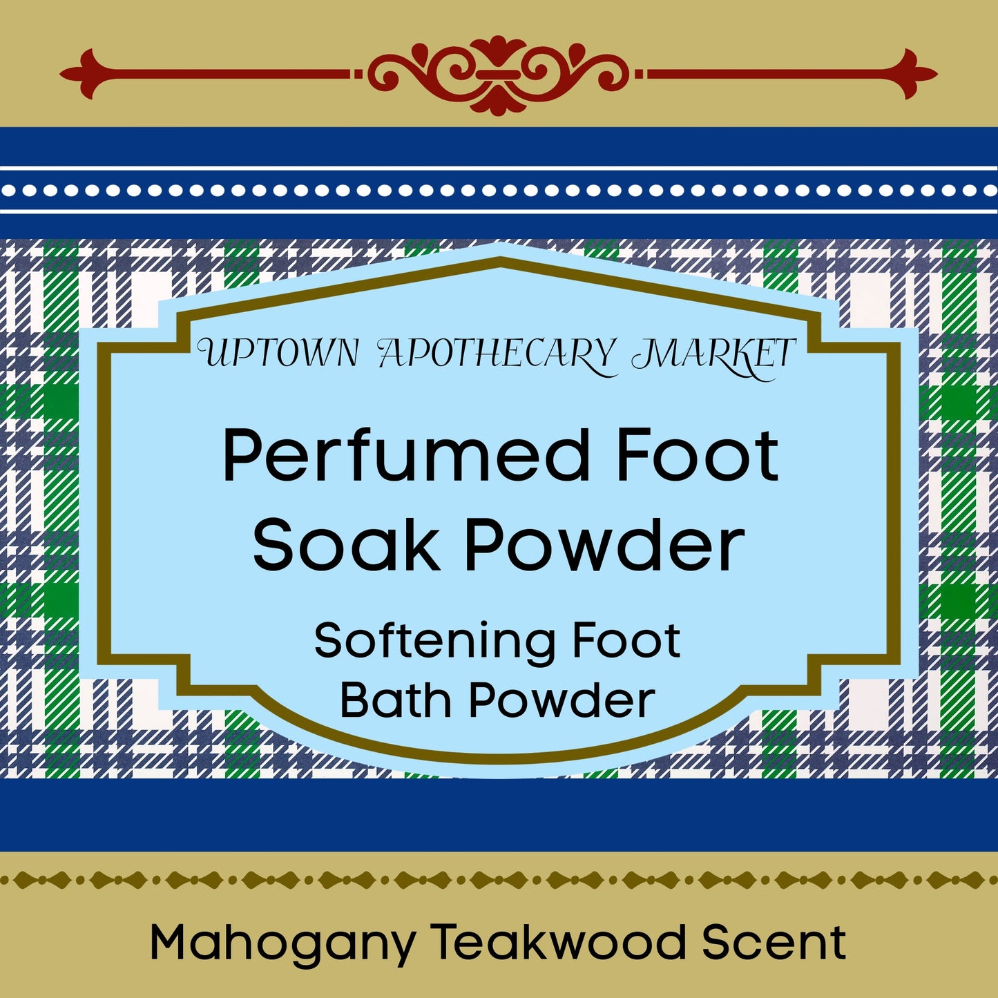 Perfumed Foot Soak Powder Softening Foot Bath Powder Unisex Mahogany Teakwood Essential Oil Blend 12 oz.