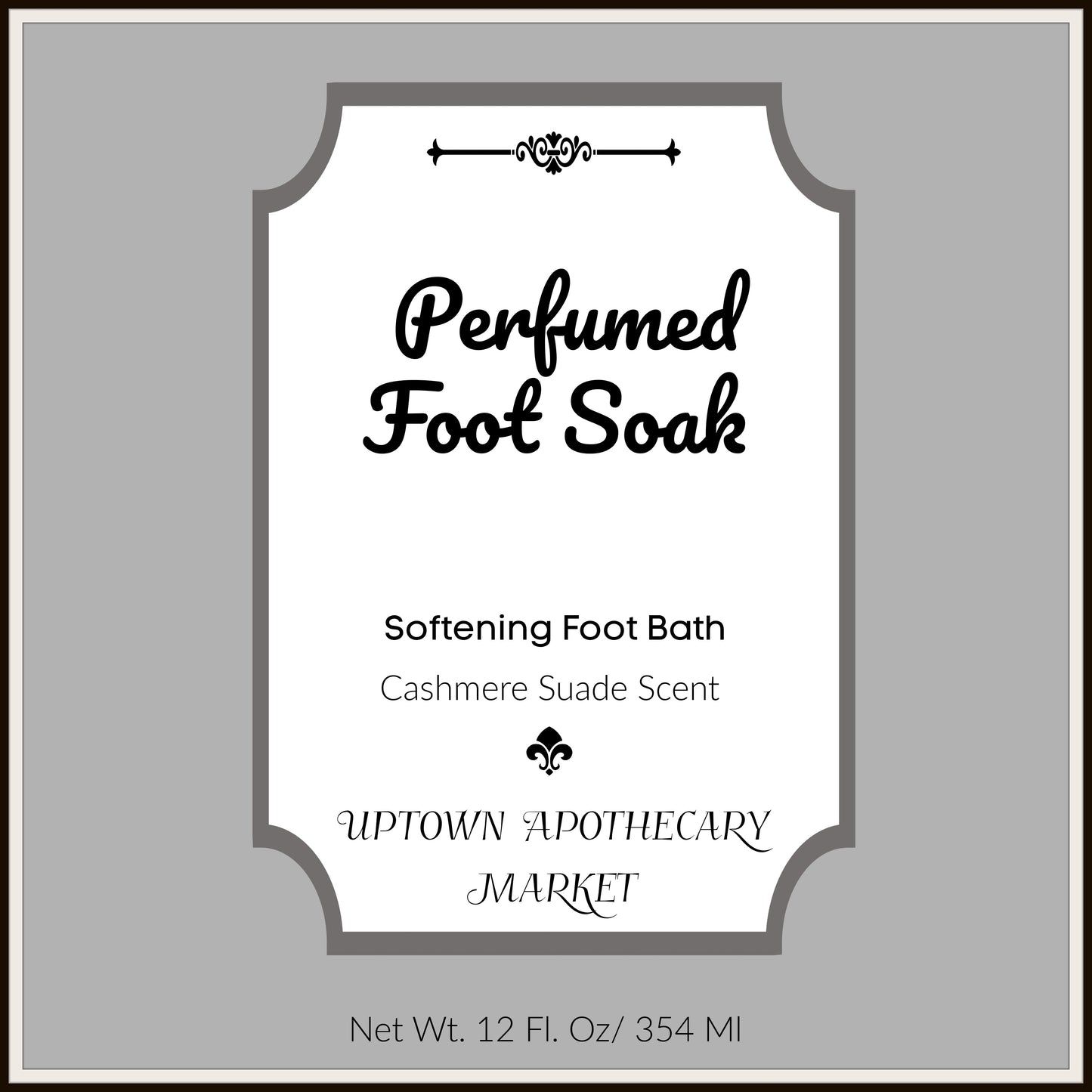 Perfumed Foot Soak Softening Foot Bath Cashmere Suede Essential Oil Blend 12 fl. oz.