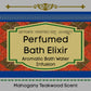 Perfumed Bath Elixir Aromatic Bath Water Infusion  Unisex Mahogany Teakwood Essential Oil Blend 16 fl. oz.