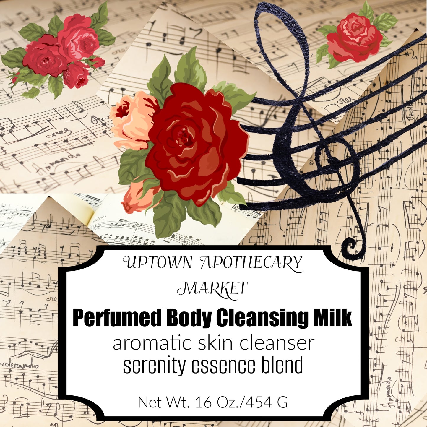 Perfumed Body Cleansing Milk Aromatic Skin Cleanser Serenity Essential Oil Blend 16 oz