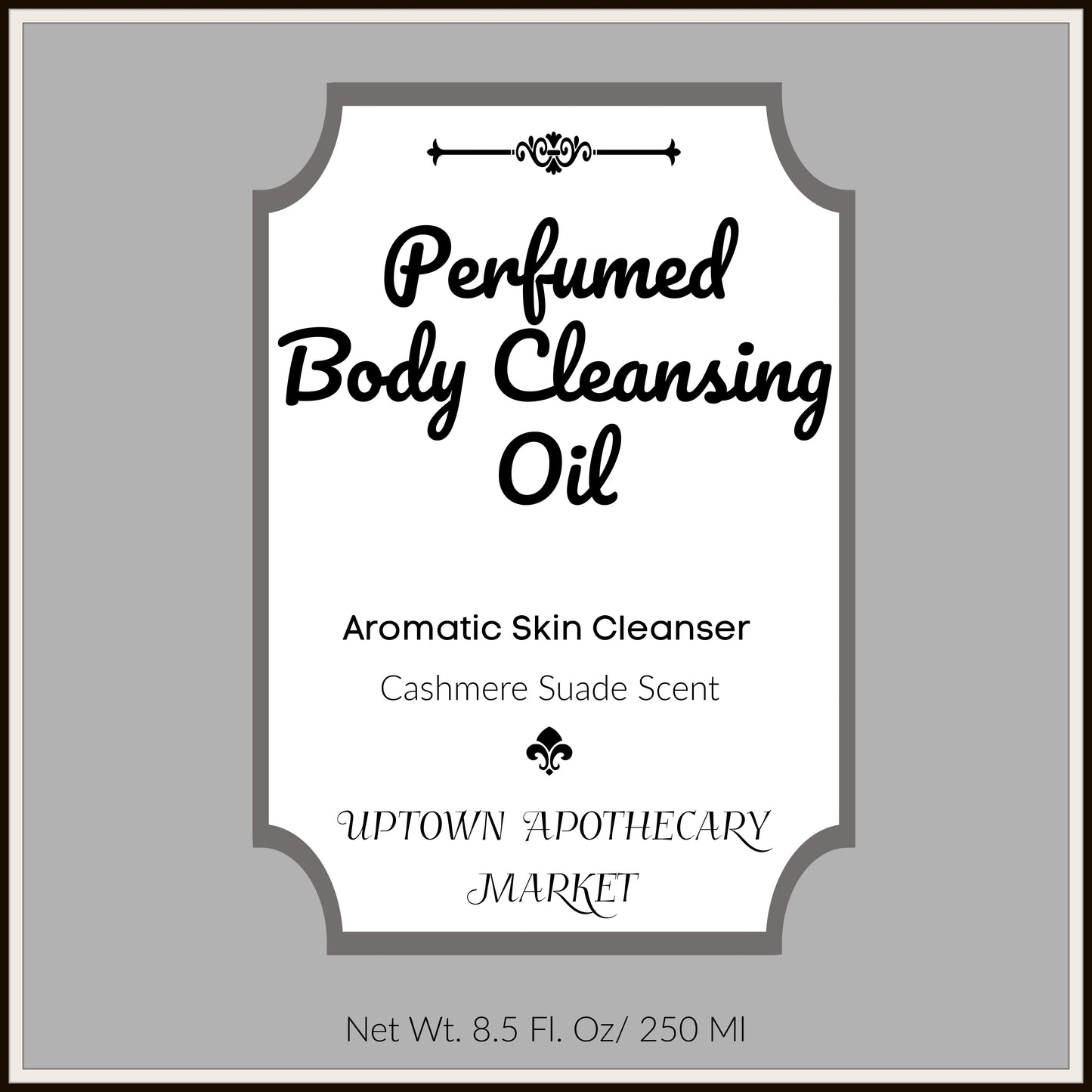 Perfumed Body Cleansing Oil Aromatic Skin Cleanser Cashmere Suede Essential Oil Blend 8.5 fl. oz.