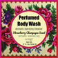 Perfumed Body Wash Aromatic Hydrating Cleanser Strawberry Champagne Essential Oil Blend 17 fl. oz.