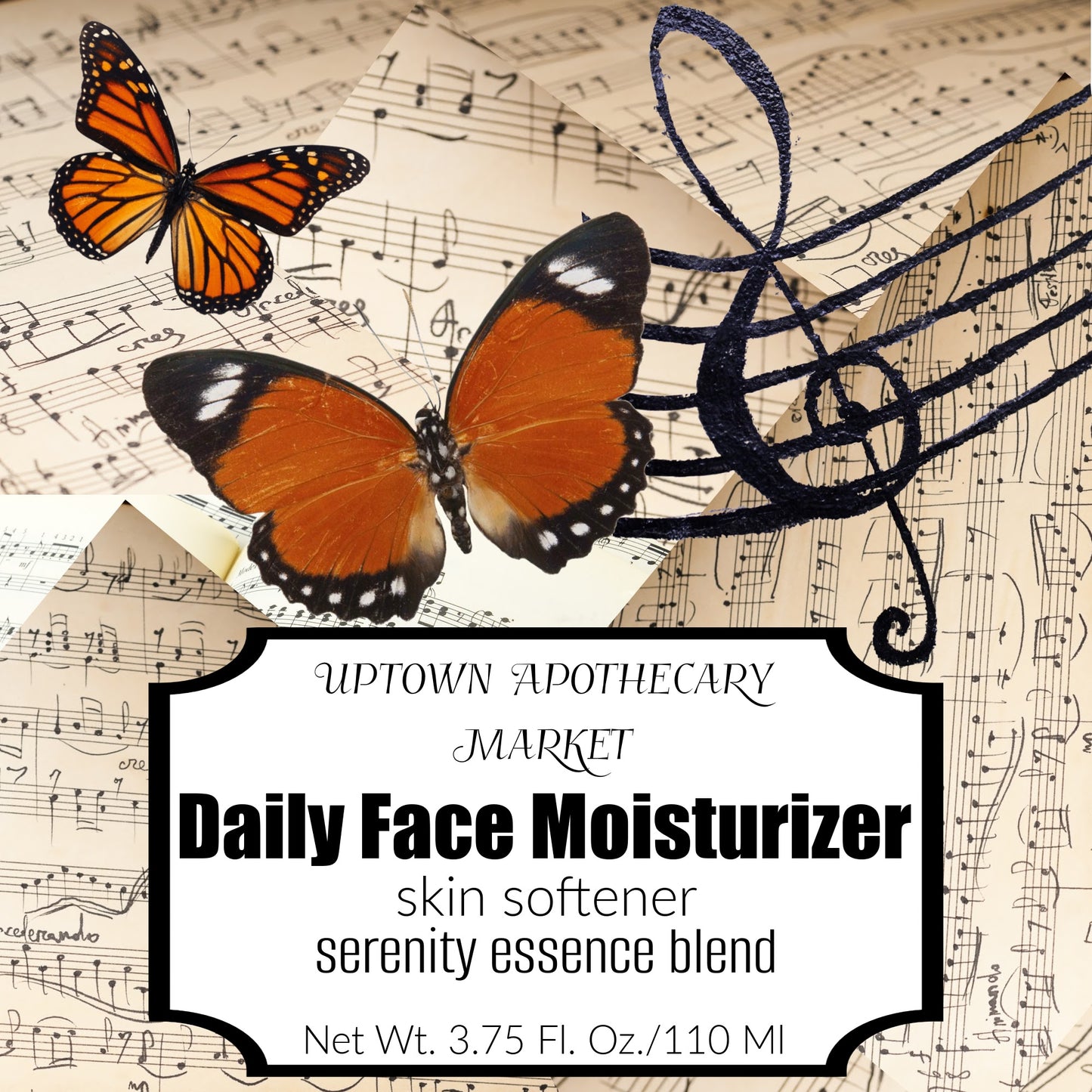 Daily Face Moisturizer Skin Softener Serenity Essential Oil Blend 3.75 fl. oz.