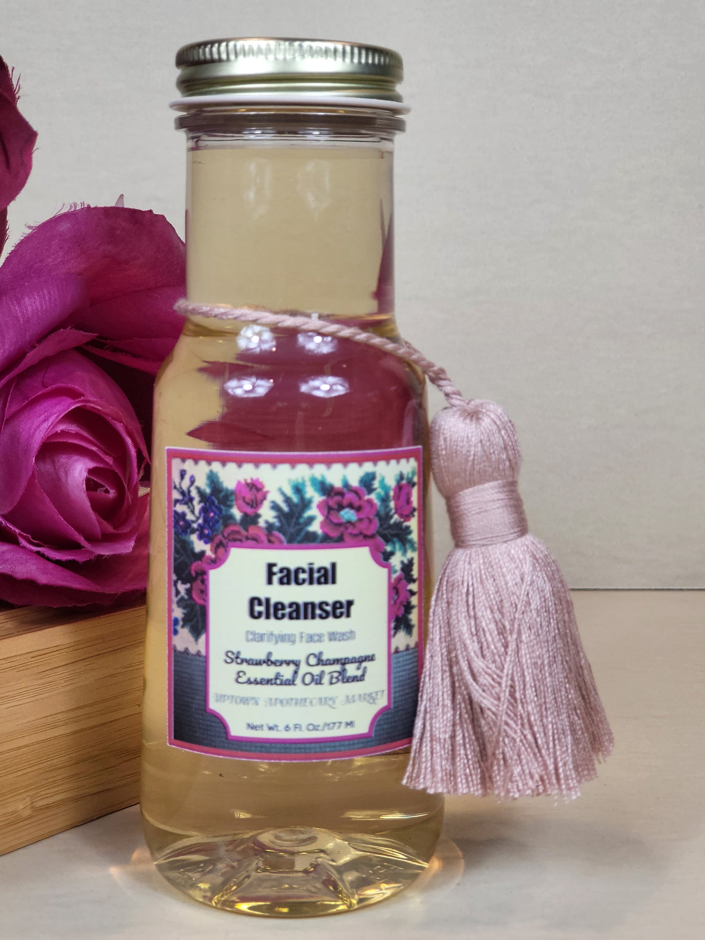 Facial Cleanser Clarifying Face Wash  Strawberry Champagne Essential Oil Blend 6 fl. oz.