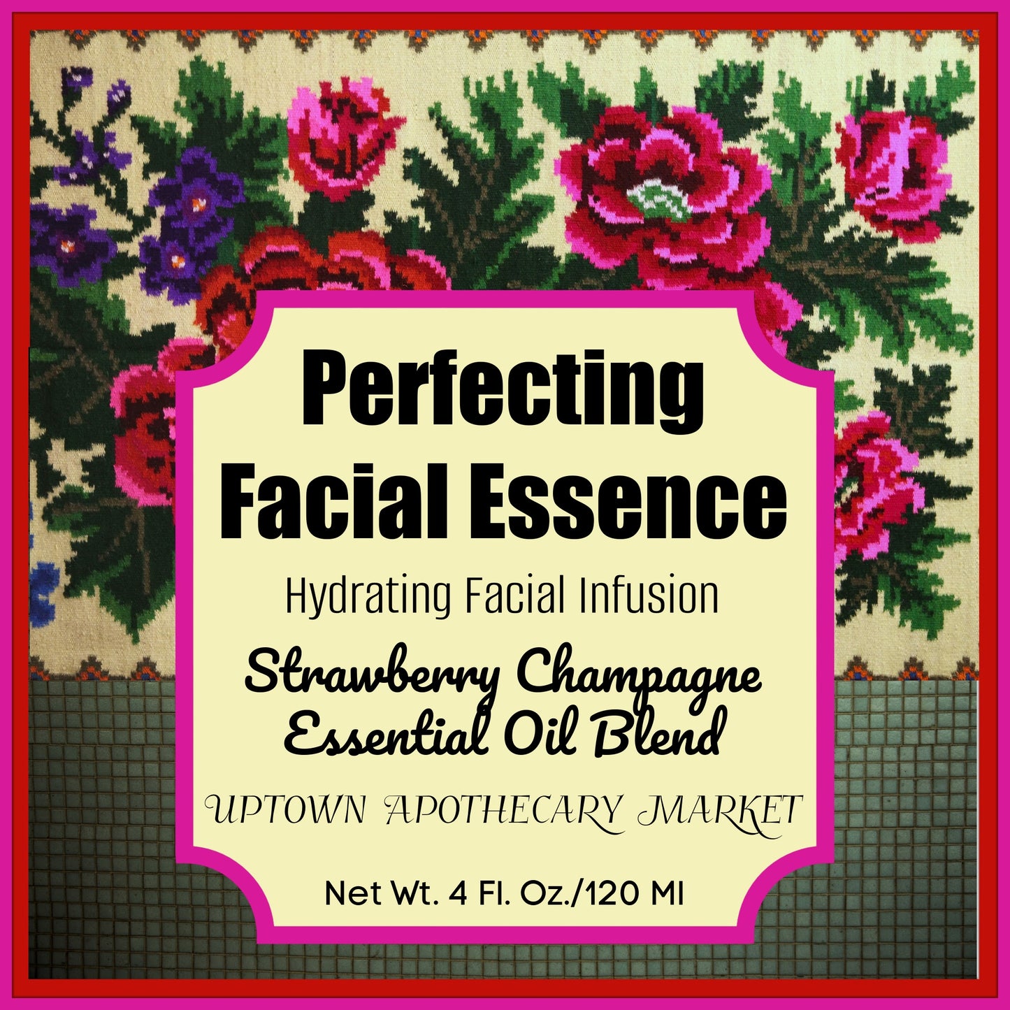 Perfecting Facial Essence Hydrating Facial Infusion Strawberry Champagne Essential Oil Blend 4 fl. oz.