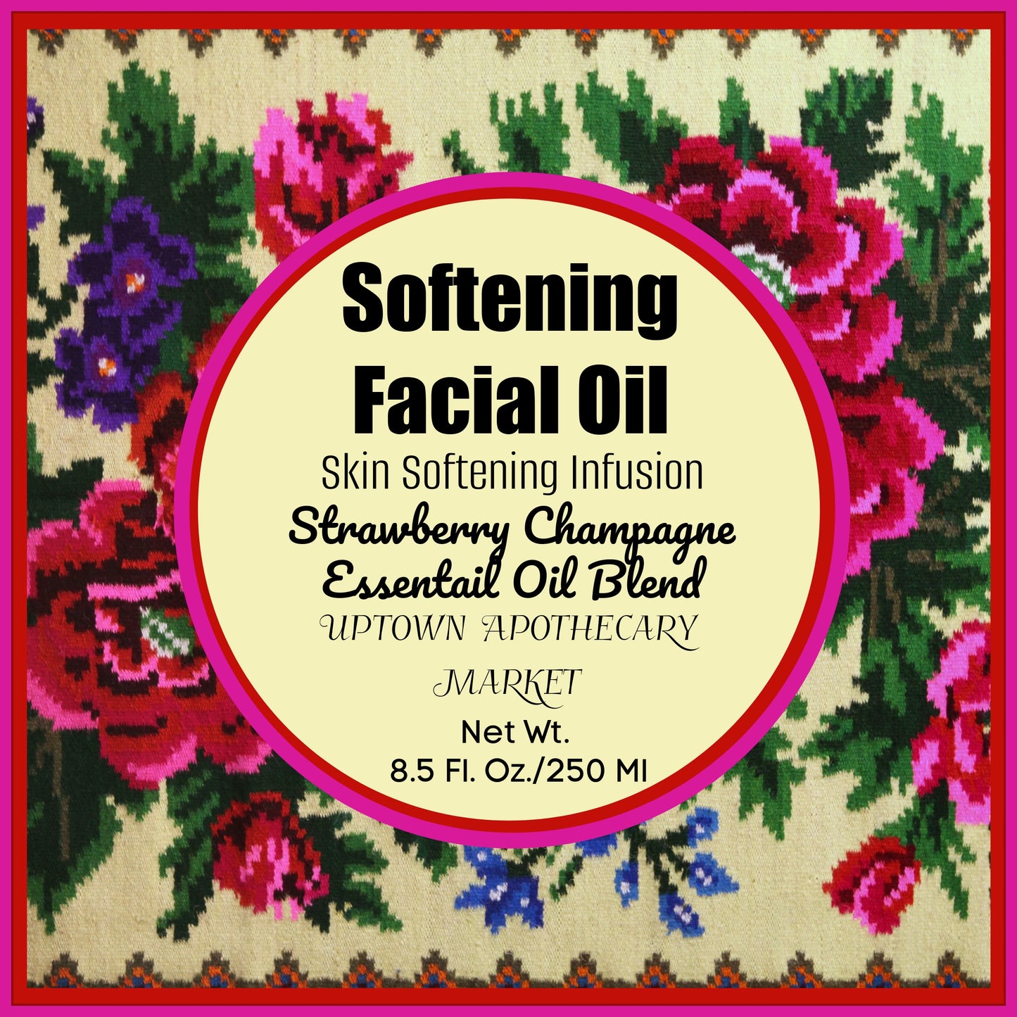 Softening Facial Oil Skin Softening Infusion Strawberry Champagne Essential Oil Blend 8.5 fl. oz.