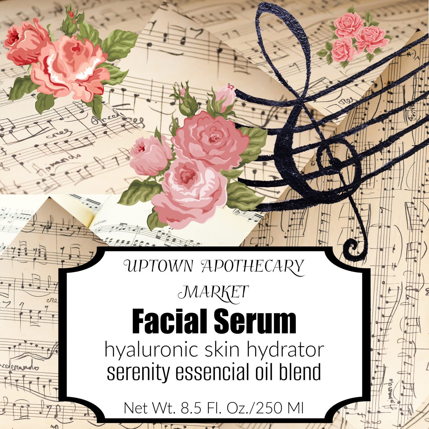 Facial Serum Hyaluronic Skin Hydrator Serenity Essential Oil Blend 8.5 fl. oz.