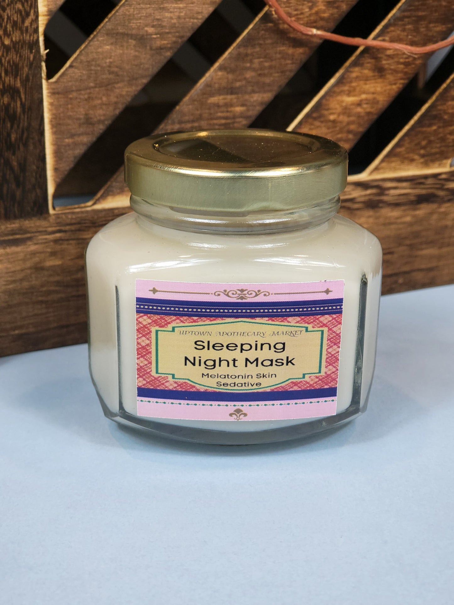 Sleeping Night Mask Melatonin Skin Sedative Unisex Mahogany Teakwood Essential Oil Blend 3.75 fl. oz.