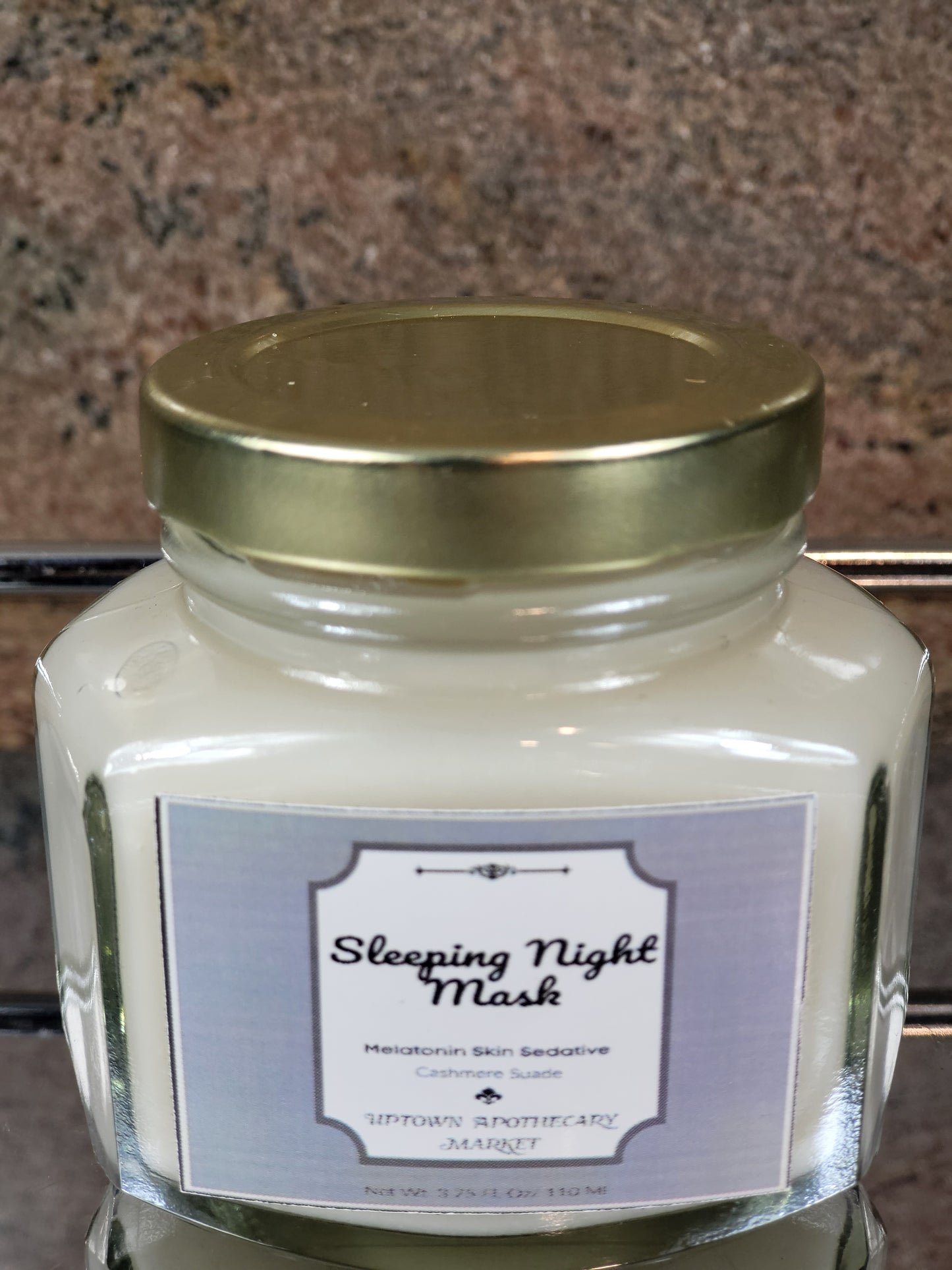 Sleeping Night Mask Melatonin Skin Sedative Cashmere Suede Essential Oil Blend 3.75 fl. oz.