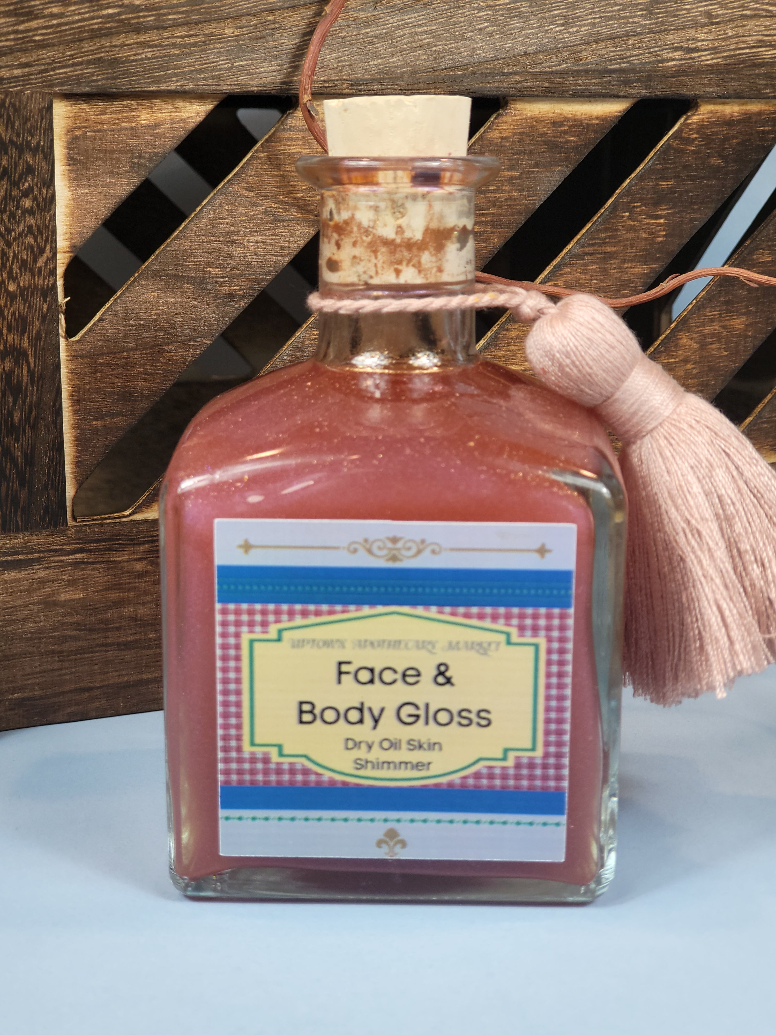 Face & Body Gloss Dry Oil Shimmer Unisex Mahogany Teakwood Essential Oil  Blend 7 fl. oz.